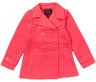 Girl Fleece Coat With Buttons Fleece Fabric - Double Breasted, Side Pockets, Lightweight, Multiple Colors, Sizes 2-XL (1 Piece)