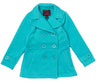 Girl Fleece Coat With Buttons Fleece Fabric - Double Breasted, Side Pockets, Lightweight, Multiple Colors, Sizes 2-XL (1 Piece)