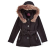 Girl Fleece Coat With Hood 100 Percent Polyester Fabric - Fur Hood, Detachable Belt, Black, Rose, Honey, Grey, Navy, Burgundy, Red, Fushia, Sizes 2-XL (1 Piece)