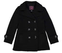 Girl Fleece Coat With Buttons Fleece Fabric - Double Breasted, Side Pockets, Lightweight, Multiple Colors, Sizes 2-XL (1 Piece)