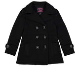Girl Fleece Coat With Buttons Fleece Fabric - Double Breasted, Side Pockets, Lightweight, Multiple Colors, Sizes 2-XL (1 Piece)