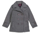 Girl Fleece Coat With Buttons Fleece Fabric - Double Breasted, Side Pockets, Lightweight, Multiple Colors, Sizes 2-XL (1 Piece)