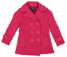 Girl Fleece Coat With Buttons Fleece Fabric - Double Breasted, Side Pockets, Lightweight, Multiple Colors, Sizes 2-XL (1 Piece)