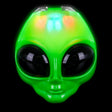 Light-Up Alien Mask 8"