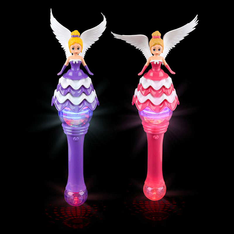 Light-Up Spinning Angel Princess Wand