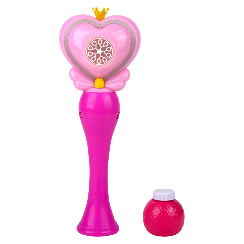 Light-Up Neon Heart Bubble Wand