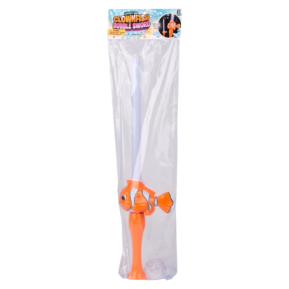 Light-Up Clown Fish Bubble Sword 29"