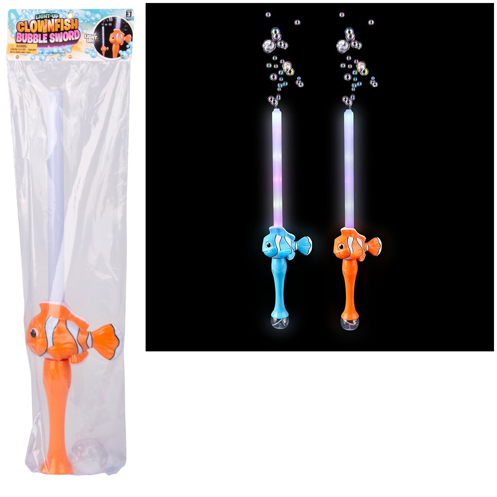 Light-Up Clown Fish Bubble Sword 29"