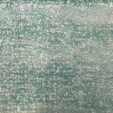 Glen Solid Metallic Velvet Fabric - White Solid Foil Print, 55" Width (1 Yard)