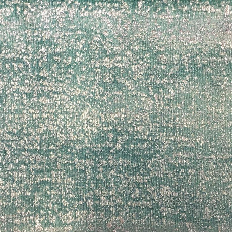 Glen Solid Metallic Velvet Fabric - White Solid Foil Print, 55" Width (1 Yard)
