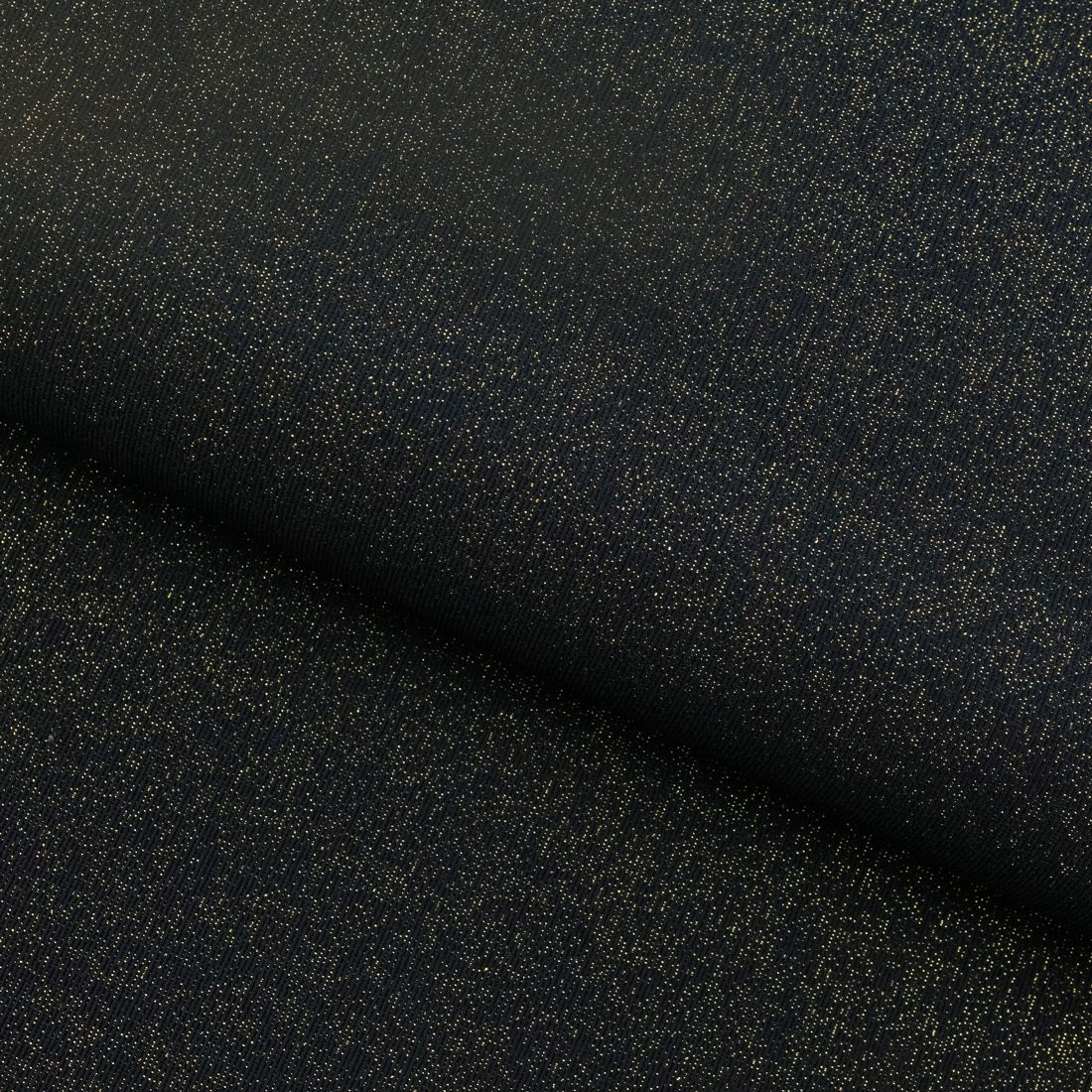 Glimmer Nylon Spandex Lurex Fabric - Black/Gold, 58" Width (1 Yard)