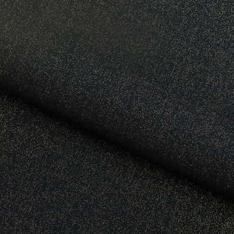 Glimmer Nylon Spandex Lurex Fabric - Black/Gold, 58" Width (1 Yard)