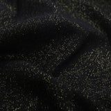 Glimmer Nylon Spandex Lurex Fabric - Black/Gold, 58" Width (1 Yard)