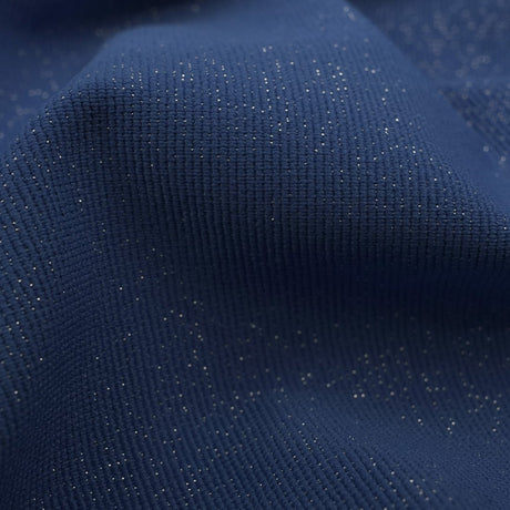 Glimmer Nylon Spandex Lurex Fabric - Black/Gold, 58" Width (1 Yard)