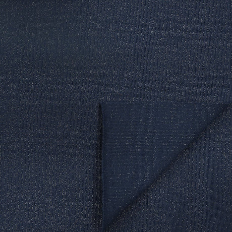 Glimmer Nylon Spandex Lurex Fabric - Black/Gold, 58" Width (1 Yard)