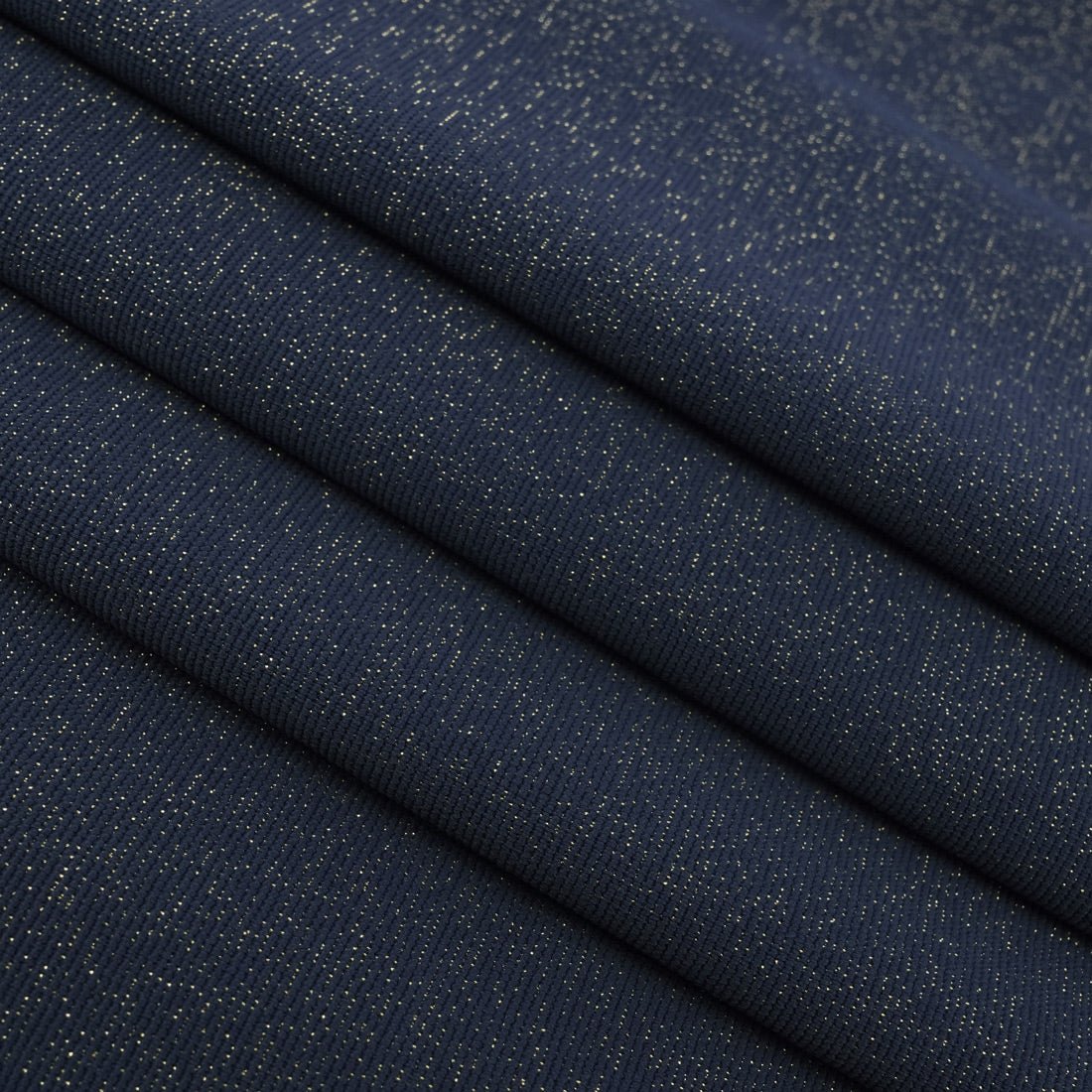 Glimmer Nylon Spandex Lurex Fabric - Black/Gold, 58" Width (1 Yard)