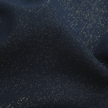 Glimmer Nylon Spandex Lurex Fabric - Black/Gold, 58" Width (1 Yard)