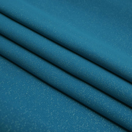 Glimmer Nylon Spandex Lurex Fabric - Black/Gold, 58" Width (1 Yard)
