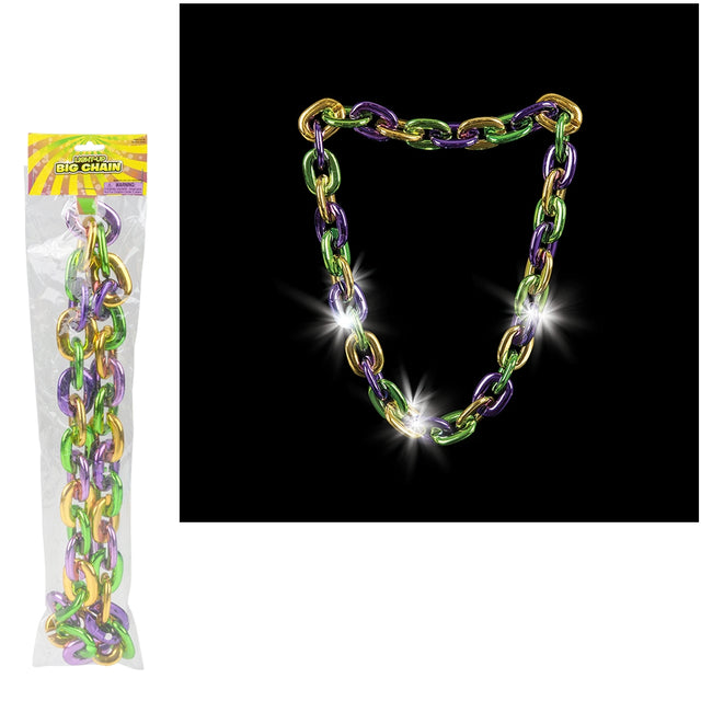Light-Up Mardi Gras Necklace (1 PC)