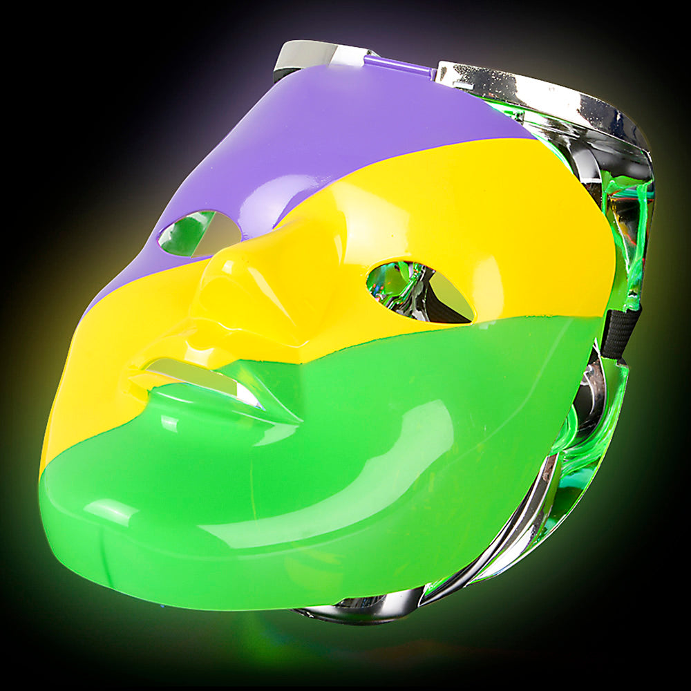 Light-Up Mardi Gras Double Mask