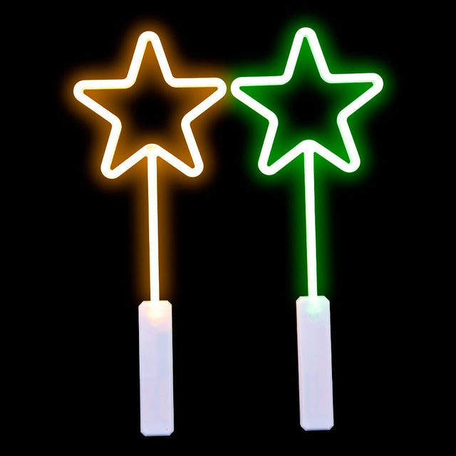 Light-Up Neon Bright Star Wand 18"