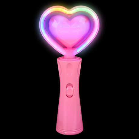 Neon Spinning Heart Wand