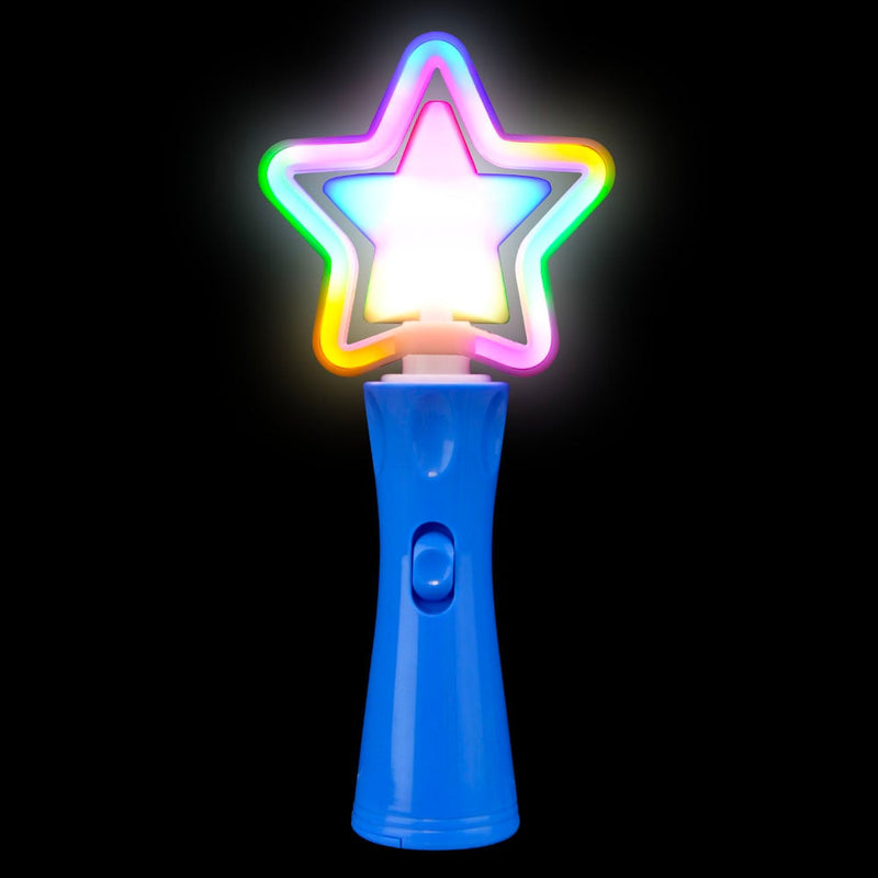 Neon Spinning Star Wand 9"