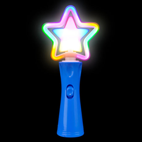 Neon Spinning Star Wand 9"