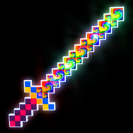 Light-Up Tie Dye Pixel Sword 24"