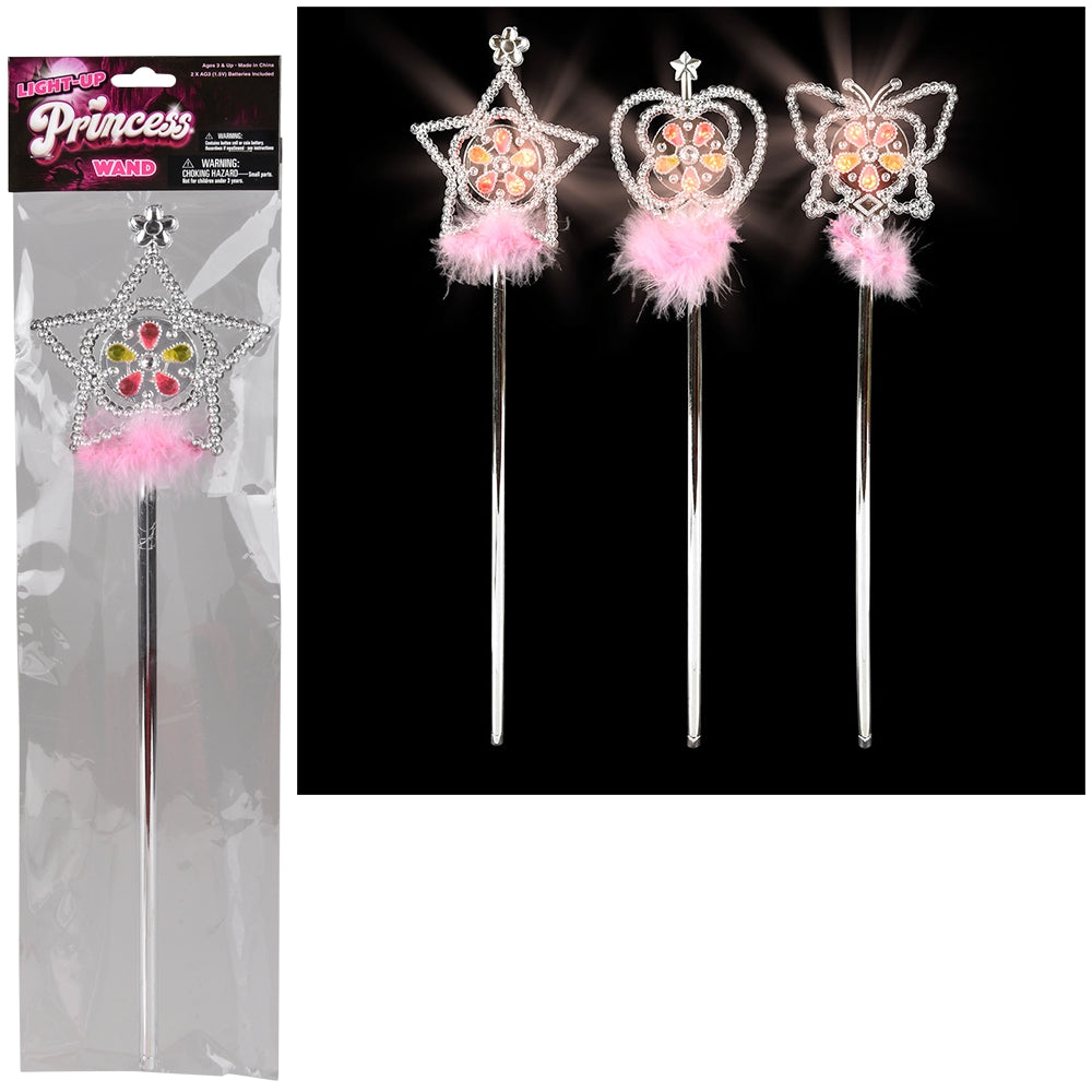 Light-Up Princess Wand 15.5" Assortment (1 DZC)