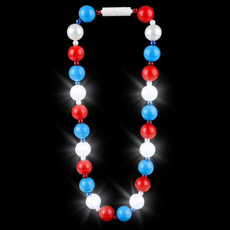 Light-Up Patriotic Ball Necklace 39"