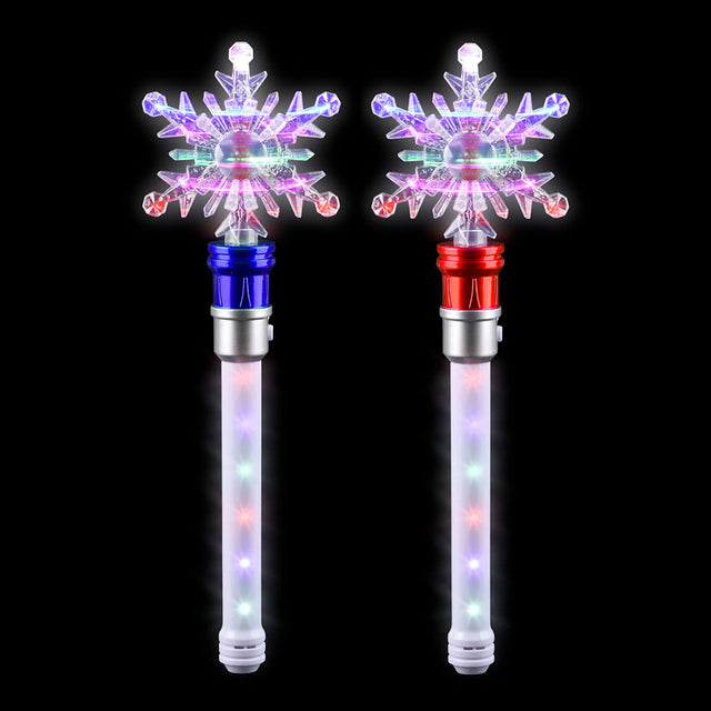 Light-Up Snowflake Spinning Wand (1 PC)