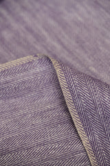 Linen Herringbone Yarn-Dyed Lilac Fabric
