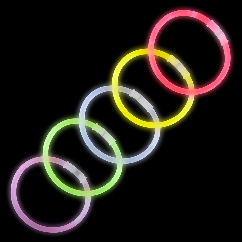 Glow Bracelets 8" 5mm Assorted Color (50 Pc Tube)