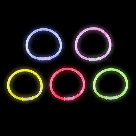 Glow Bracelets 8" 5mm Assorted Color (50 Pc Tube)