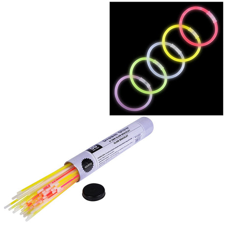 Glow Bracelets 8" 5mm Assorted Color (50 Pc Tube)