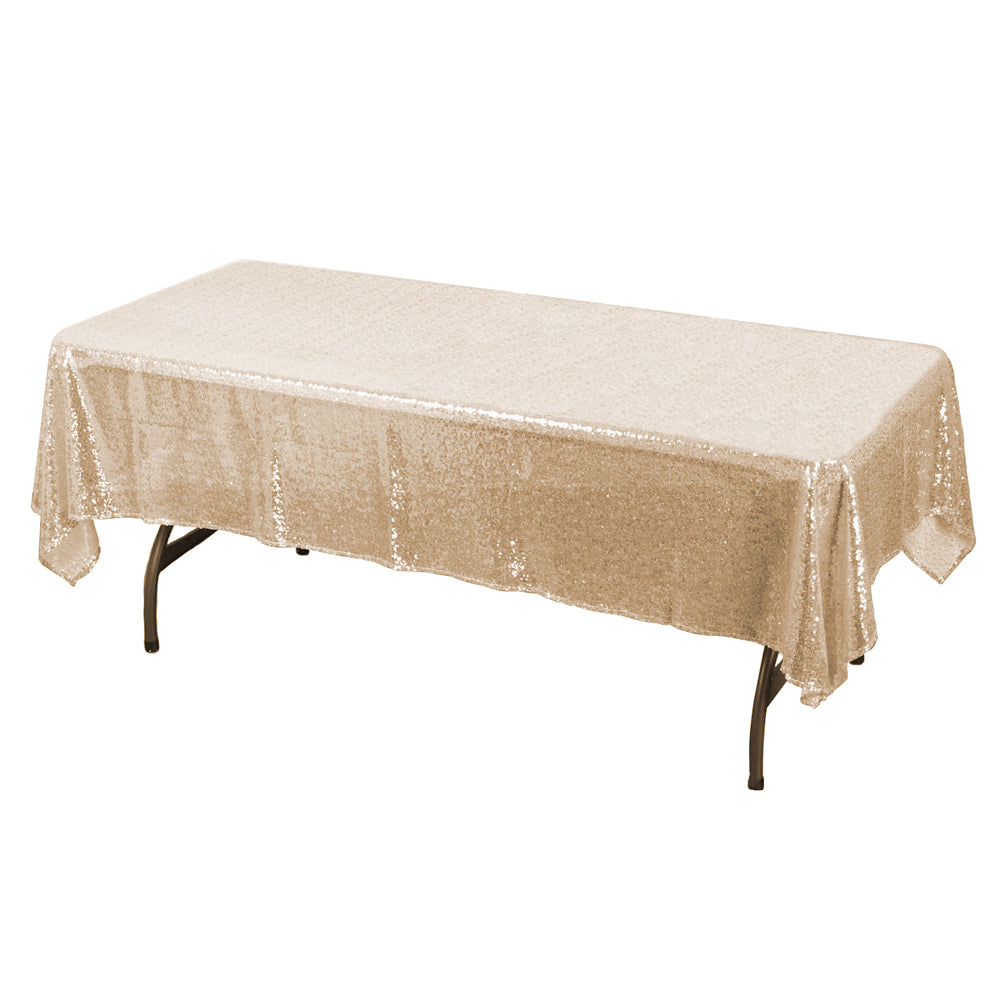 Gold Glitz Sequin Rectangular Tablecloth 60 x 126″