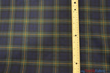 Green Blue Tartan Poly Rayon Fabric - Plaid, 58/60" Width (1 Yard)