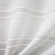 Griffin Fabric Polyester Fabric - Striped Linen Look Sheer, Natural, 110" Width (1 Yard)