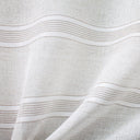 Griffin Fabric Polyester Fabric - Striped Linen Look Sheer, Natural, 110" Width (1 Yard)