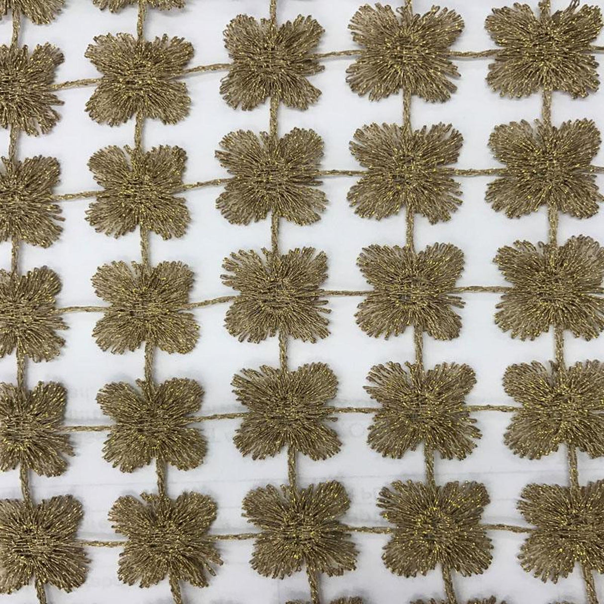 Groove Fabric - Floral Metallic Sheer, 110" Width (1 Yard)