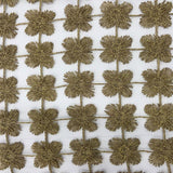 Groove Fabric - Floral Metallic Sheer, 110" Width (1 Yard)