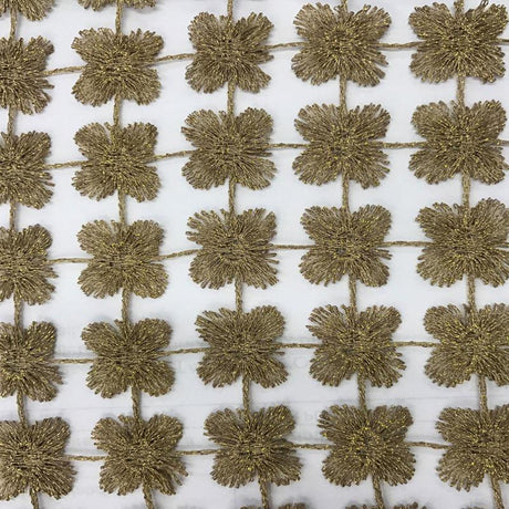 Groove Fabric - Floral Metallic Sheer, 110" Width (1 Yard)