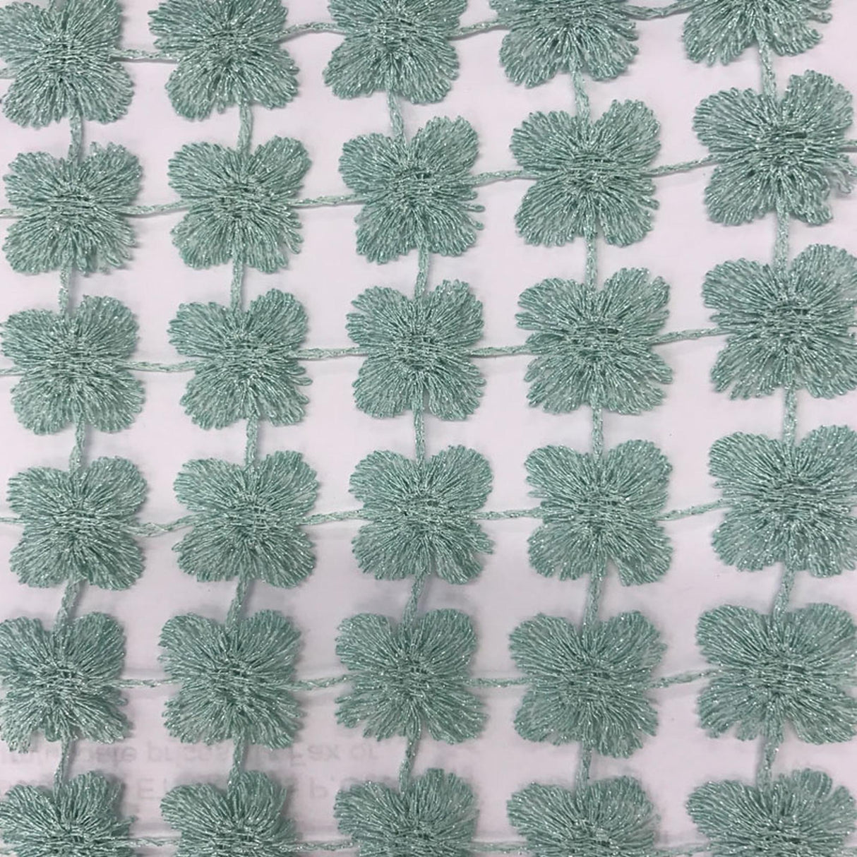 Groove Fabric - Floral Metallic Sheer, 110" Width (1 Yard)