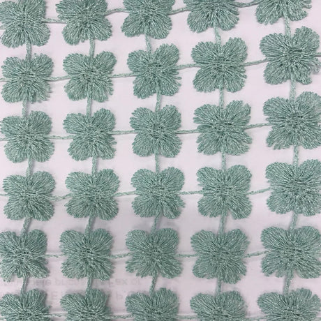 Groove Fabric - Floral Metallic Sheer, 110" Width (1 Yard)