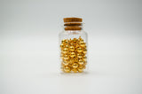 2 Inch Plain Gold Cork Glass Bottle Rosary Favors Pack of 12 Baptism Favors