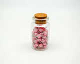 2 Inch Plain Pink Cork Glass Bottle Rosary Favors Pack of 12 Baptism Favors