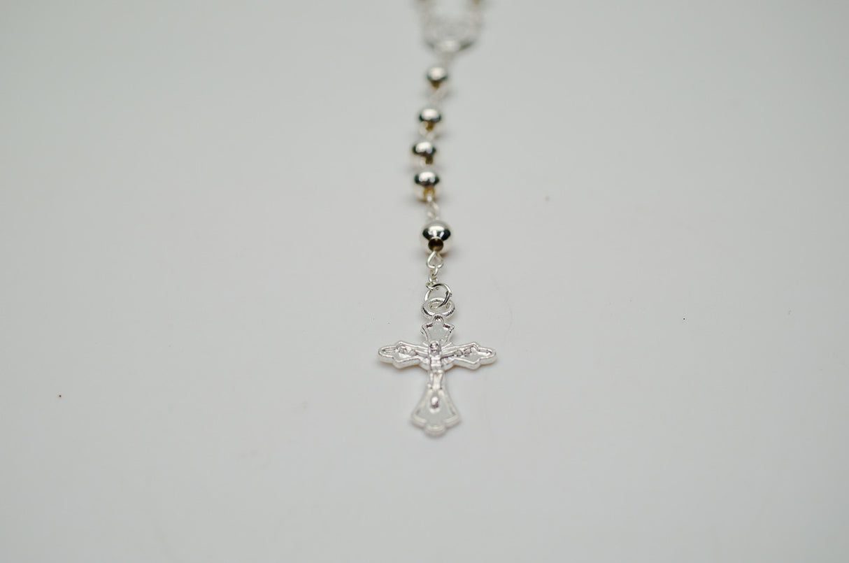 2 Inch Plain Silver Cork Glass Bottle Rosary Favors Pack of 12 Baptism Favors