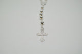2 Inch Plain Silver Cork Glass Bottle Rosary Favors Pack of 12 Baptism Favors