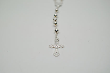 2 Inch Plain Silver Cork Glass Bottle Rosary Favors Pack of 12 Baptism Favors